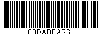 Barcode 3 of 9 representing "CodaBears"